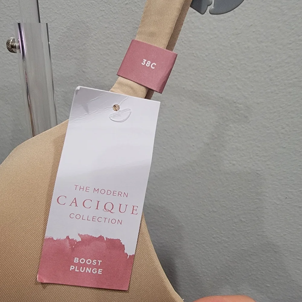 Cacique Beige Lightly Padded T-Shirt Bra - Picture 2 of 3